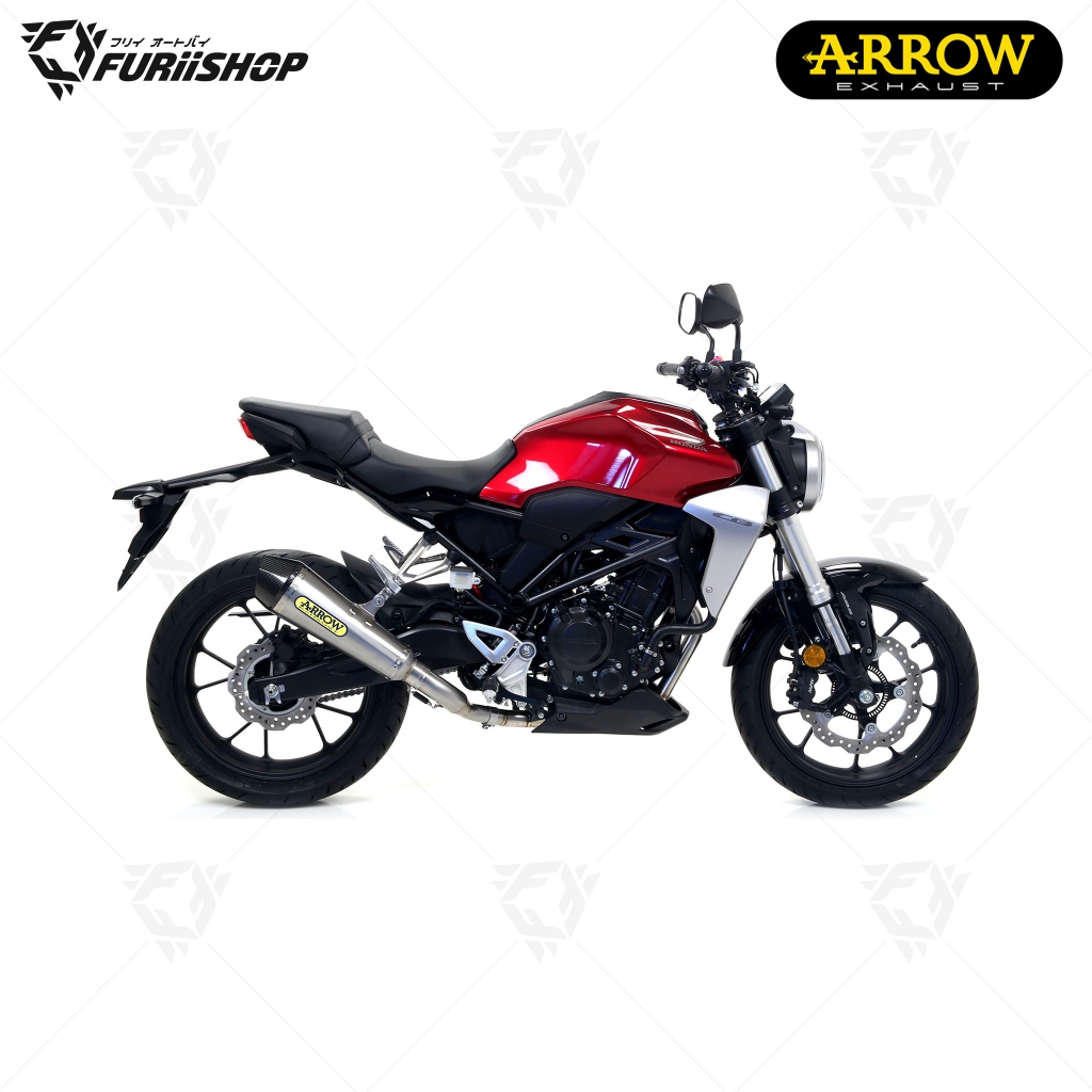 ท่อสูตร/ท่อแต่ง/ท่อไอเสีย Arrow Slip on Titanium-Carbon : for Honda CB300R 2018-2019