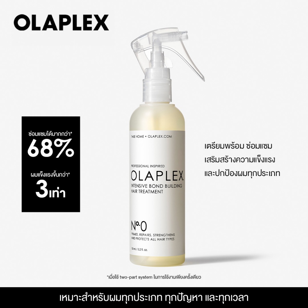 OLAPLEX No.0 Intensive Bond Building Hair Treatment 155 ml. นัมเบอร์ 0 อินเท็นซีฟ บอนด์ บิลดิ่ง แฮร์