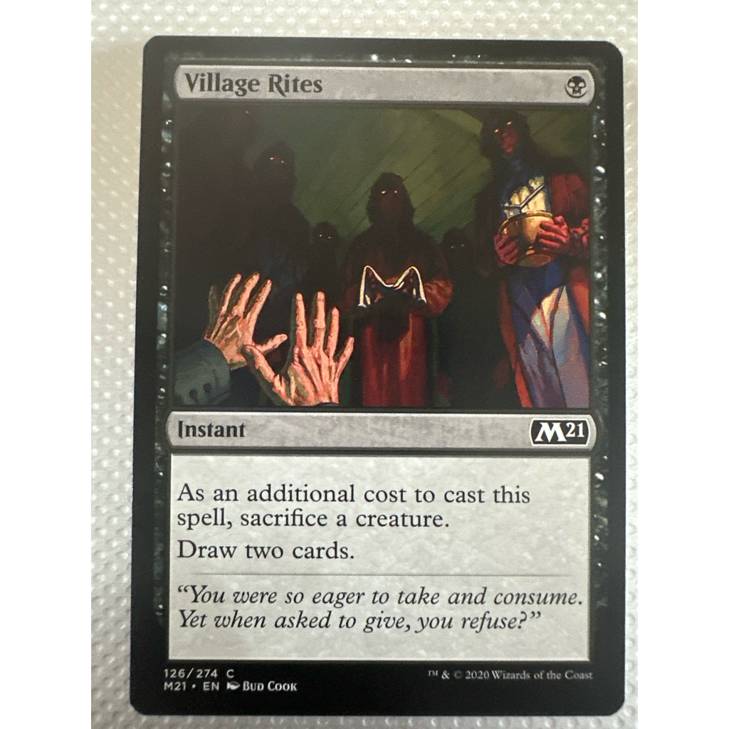 Core Set 2021: Village Rites ของแท้พร้อมส่ง MTG Magic the gathering