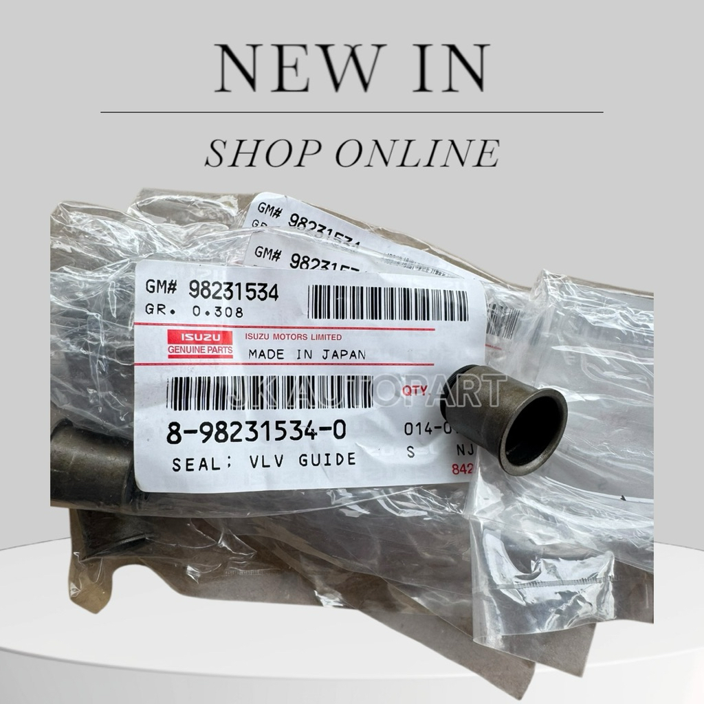 ซีลหมวกวาล์ว ISUZU R/K195 6HH 6HE 220-245HP รหัส 8-98231-534-0 ซีลปลอกวาล์วอีซูซุ แท้ๆเบิกศูนย์ (1ชุ