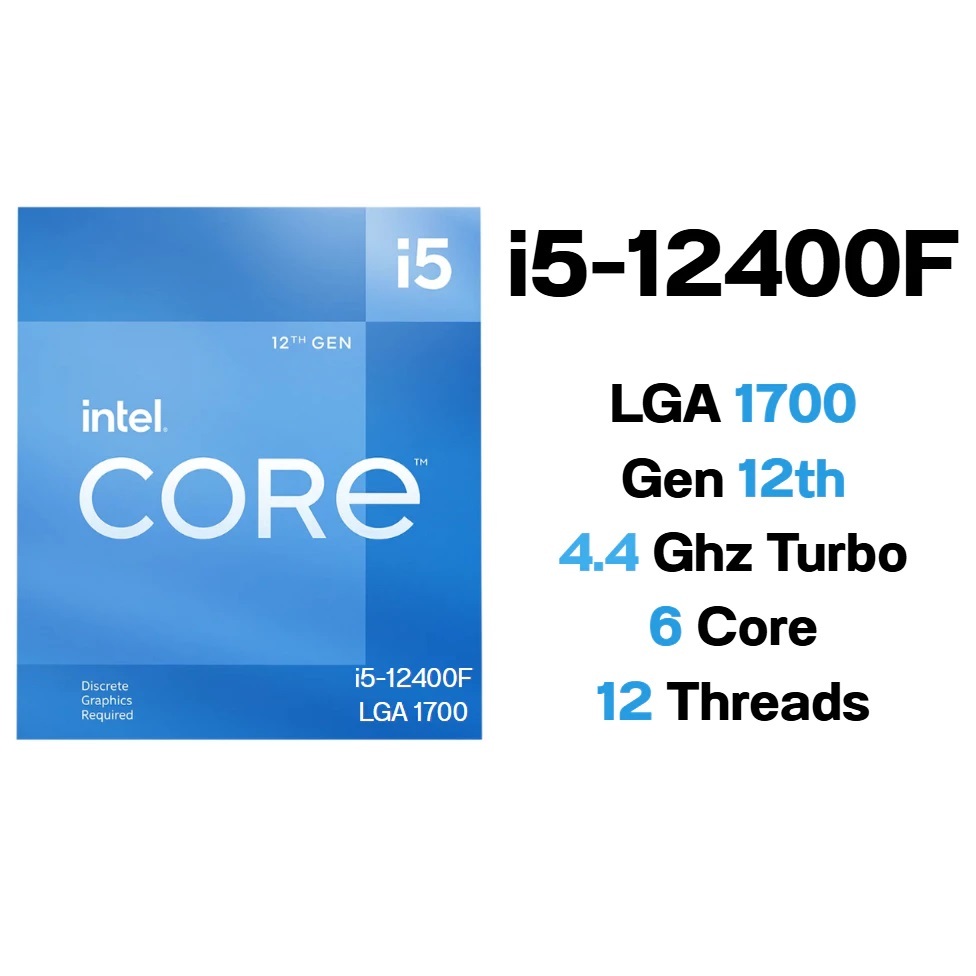 CPU INTEL CORE I5-12400F 4.4Ghz LGA 1700 ของใหม่