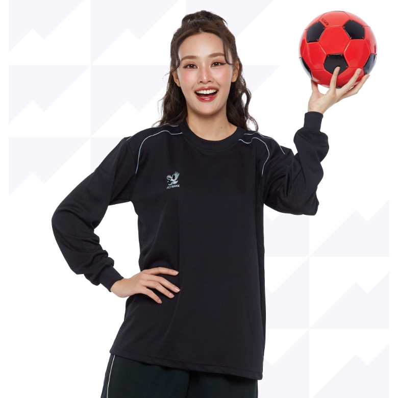 เสื้อกีฬาแขนยาว FLY HAWK รุ่น A-972 เสื้อกีฬาคอกลมแขนยาว สวมใส่ได้ทั้งชาย หญิง