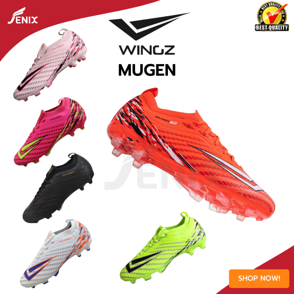 รองเท้าสตั๊ดหุ้มข้อ Wingz Mugen เล่นได้ทั้งสนามกลางแจ้งและสนามหญ้าเทียม ไซส์ 35-45 ใหม่ล่าสุด