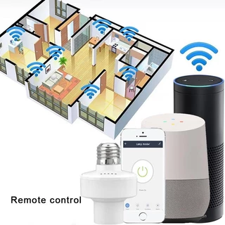 Tuya WiFi สมาร์ทซ็อกเก็ต E27 อะแดปเตอร์หลอดไฟ LED ผู้ถือ E27การควบคุมด้วยเสียง（สมาร์ทซ็อกเก็ตหลอดไฟ）