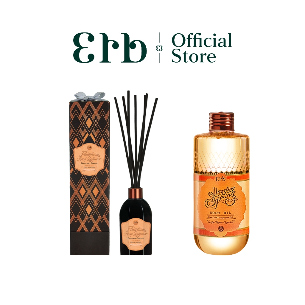 [เซ็ตสุดคุ้ม] ERB Scent & Skin Set - Dazzling Spring Reed Diffuser 100ml. + Dazzling Spring Body Oil