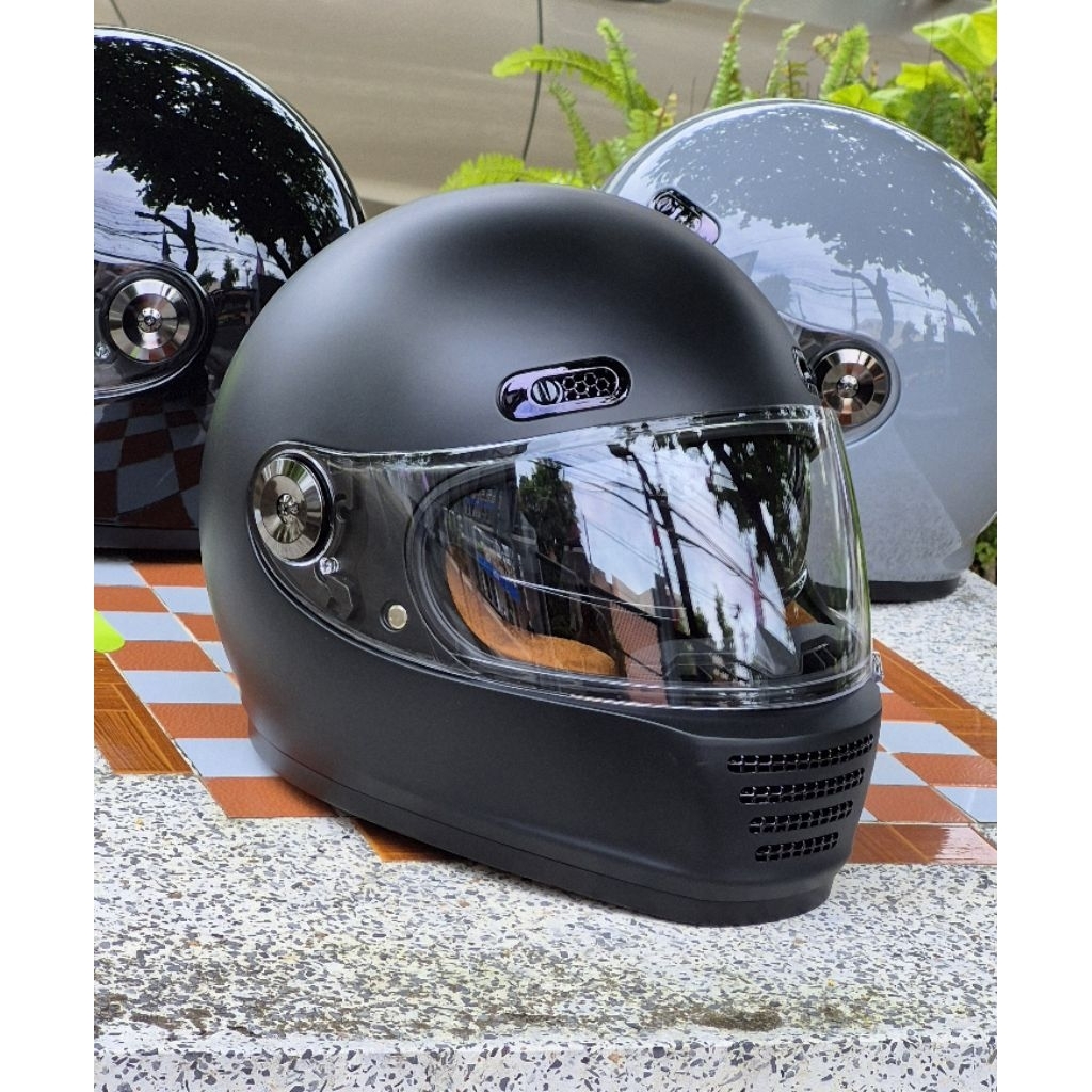 Raiden NEO V  หมวกกันน็อคทรงสปอร์ตวินเทจ มีแว่นในกันแดดในตัว  [แถมฟรีชิลด์ปรอทอ่อน]