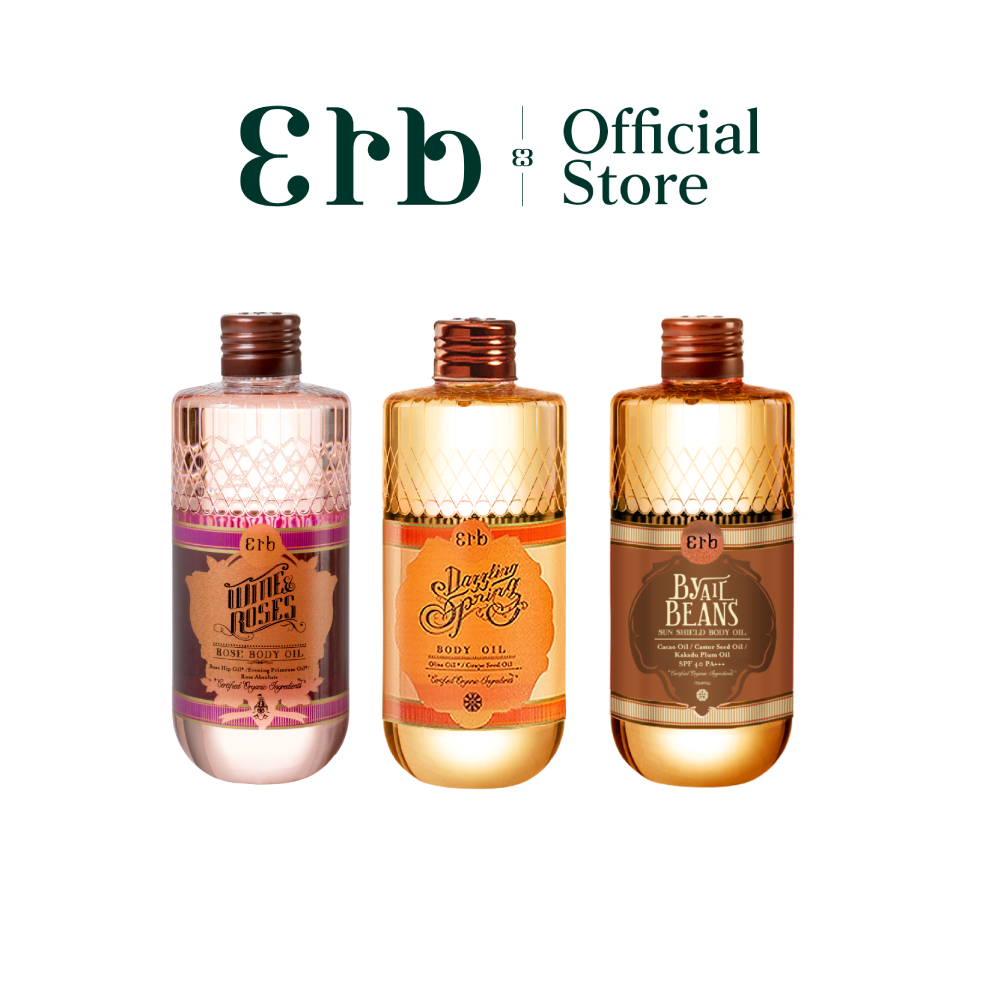 [เซ็ตสุดคุ้ม] ERB Scent & Skin Set - Wine & Roses  230 ml. + Dazzling Spring  240ml. + By All Beans 