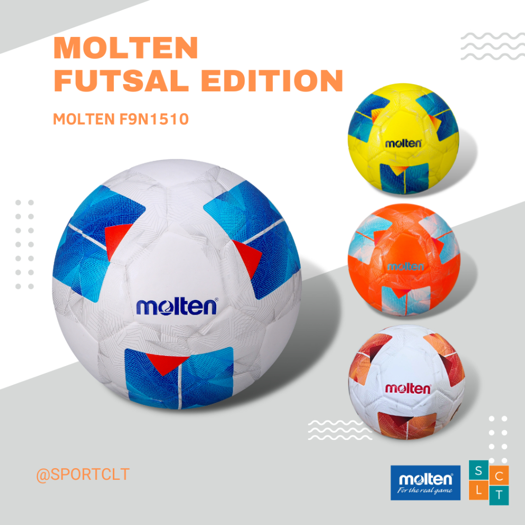 MOLTEN ลูกฟุตซอลมอลเทน หนังอัด FUTSAL รุ่น F9N1510