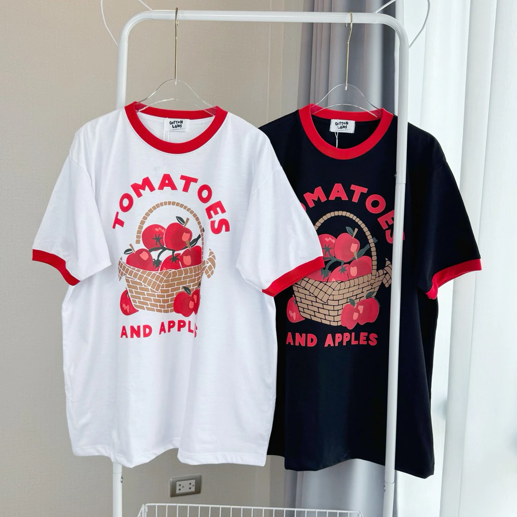 เสื้อยืดโอเวอร์ไซส์ QL มะเขือเทศ