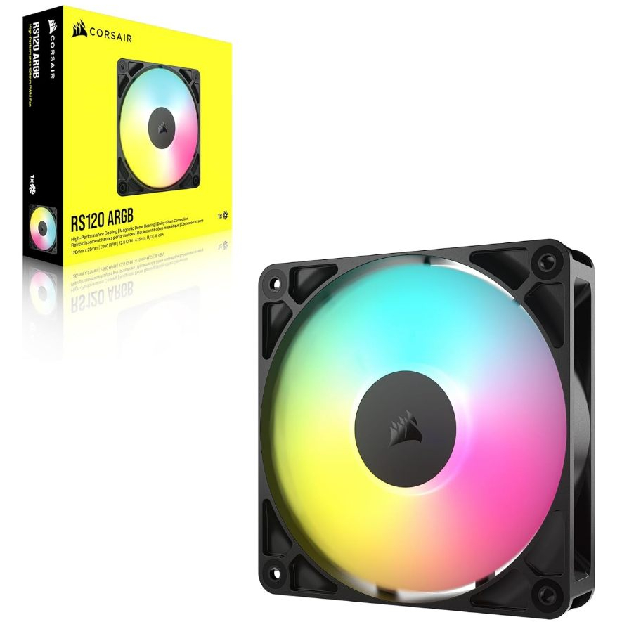CORSAIR RS120 ARGB 120MM (SINGLE) BLACK FAN
