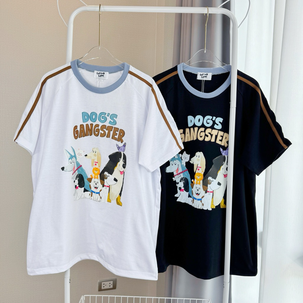 เสื้อยืดโอเวอร์ไซส์ QL ด๊อกแก๊งสเตอร์