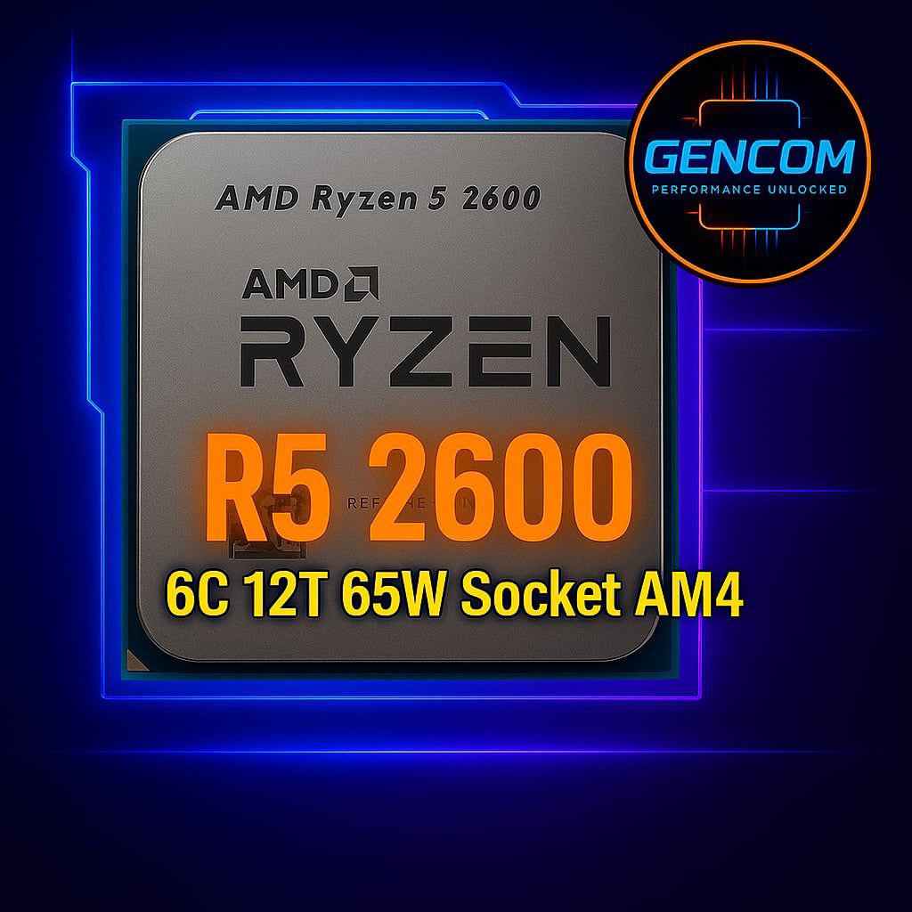 ซีพียู CPU AMD Ryzen 5 2600 3.4 GHz turbo 3.9 GHz [AM4] (6คอ12เทรด) ฟรีซิลิโคน1ซอง R5 2600