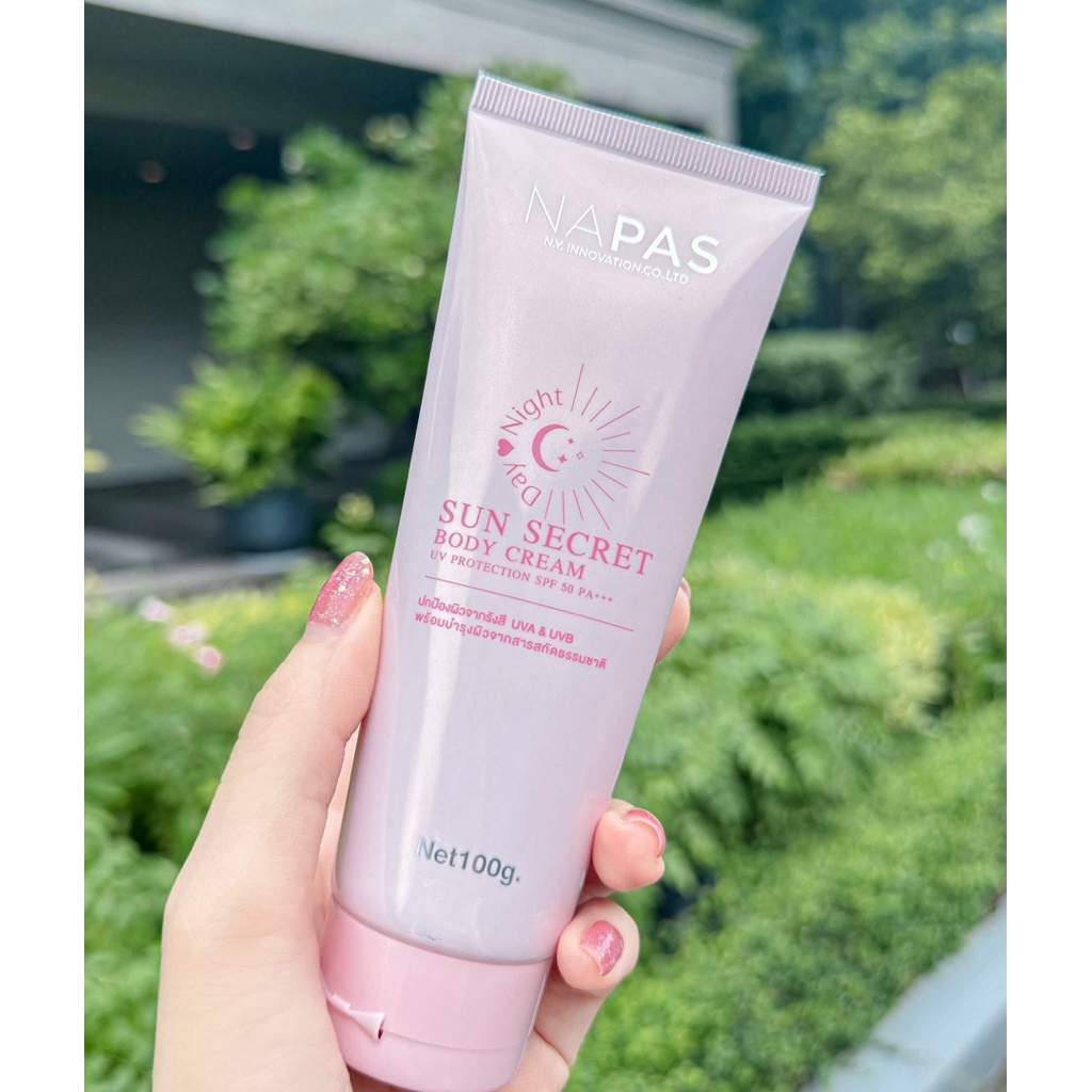 แท้💯% กันแดดนมหอม <แพคเกจใหม่ 100 กรัม> Sun Secret by Napas SPF50+++กันแดดซันซีเคร็ท NAPAS ปกป้องผิว