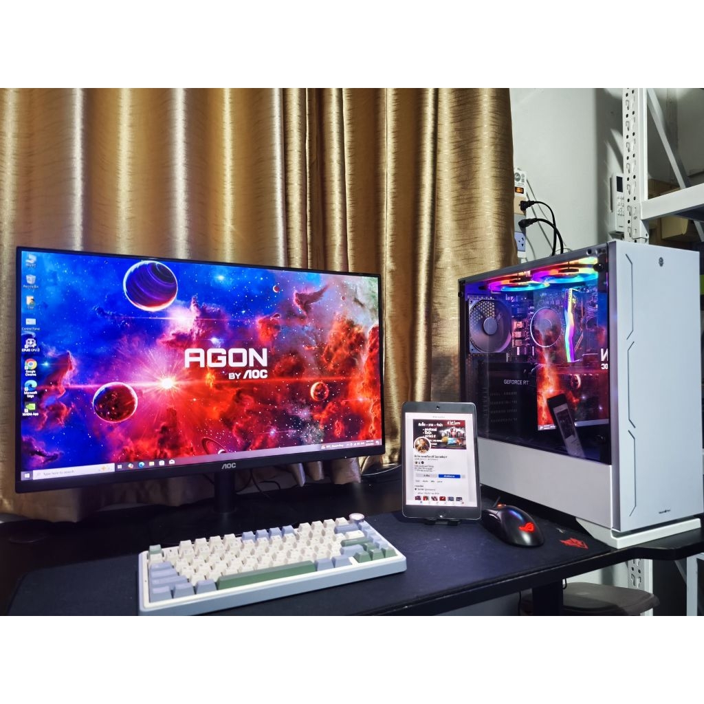 คอมพิวเตอร์ คอมเล่นเกม i5 12400f / Rtx 3070TI / จอ 27" 100hz / Ram 16 / M.2 NVMe 480gb