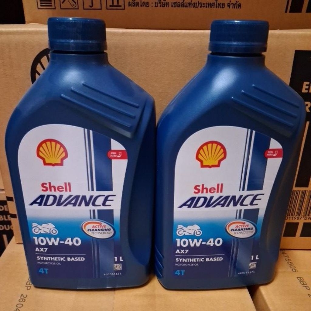 น้ำมันเครื่องเชลล์.Shell.ADVANCE 10W-40.AX7 1 ลิตร