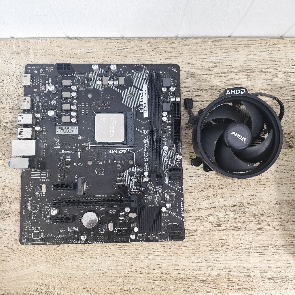 ชุดซีพียู + เมนบอร์ด Ryzen 5 3600 + BIOSTAR A520MT