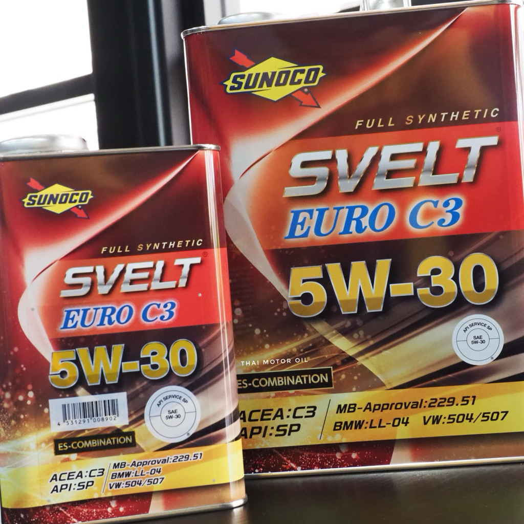 *วิ่งดีมาก ทั้งรถญี่ปุ่น และยุโรป Sunoco Svelt Euro C3 5W-30 สังเคราะห์แท้ ผลิตในญี่ปุ่น