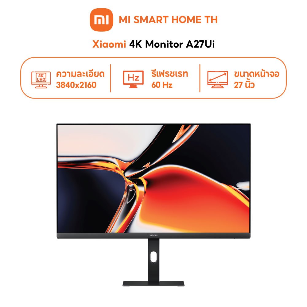 [NEW] Xiaomi 4K Monitor A27Ui｜คุณภาพระดับ 4K UHD｜ความละเอียด 3840 x 2160｜หน้าจอ IPS ขนาด 27 นิ้ว