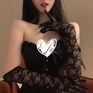 Sexy Girl💮💮ถุงมือลูกไม้สำหรับผู้หญิง ถุงมือแต่งงานตาข่าย วัสดุลูกไม้ตาข่าย สามสี สดใสและหวาน.