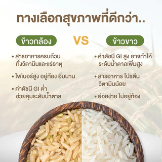 [ขายดี] ข้าวกล้องกข43 ( 5 กก.) น้ำตาลต่ำ ปลอดสาร ข้าวเพื่อสุขภาพ เกรดพรีเมี่ยม แบรนด์บีทร้า