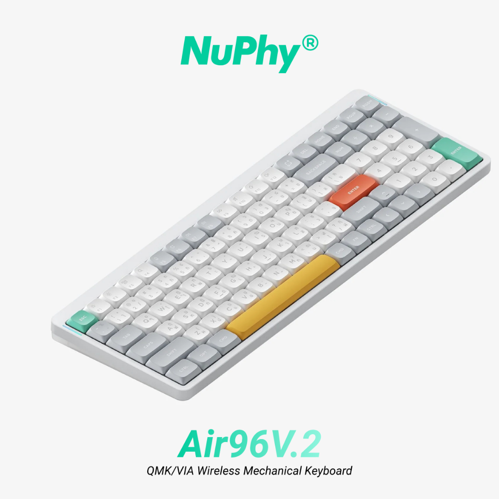 Nuphy AIR96 V2 Ultra-slim Wireless Mechanical Keyboard (คีย์ภาษาไทย) ศูนย์ไทย ประกัน 1 ปี