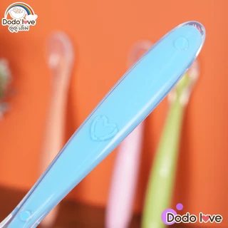 [ส่งด่วน] DODOLOVE ช้อนซิลิโคนป้อนอาหารเด็ก ปลายช้อนนิ่มพิเศษ อ่อนโยนต่อเหงือกและฟัน BPA Free (ฝึกทานอาหารมื้อแรก)