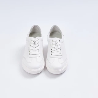 Off-White Prime Sneakers รองเท้าผ้าใบหนังแท้สีขาวเพิ่มความสูง 7.5 ซม. | รองเท้าเสริมส้น Chuniverse