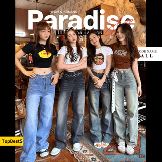Paradise - Jeans Fade All color | กางเกงยีนส์ ทรงกระบอก แต่งเฟด | ใส่ได้ทั้ง ผู้ชาย และ ผู้หญิง | Men - Women - Jeans
