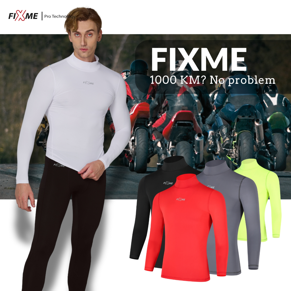 Lock skin  Inner suit เสื้อซับใน ผู้ชาย (คอกลม)   ขี่มอเตอร์ไซค์  กันUV99% แห้งไวมาก มาตรฐานUSA