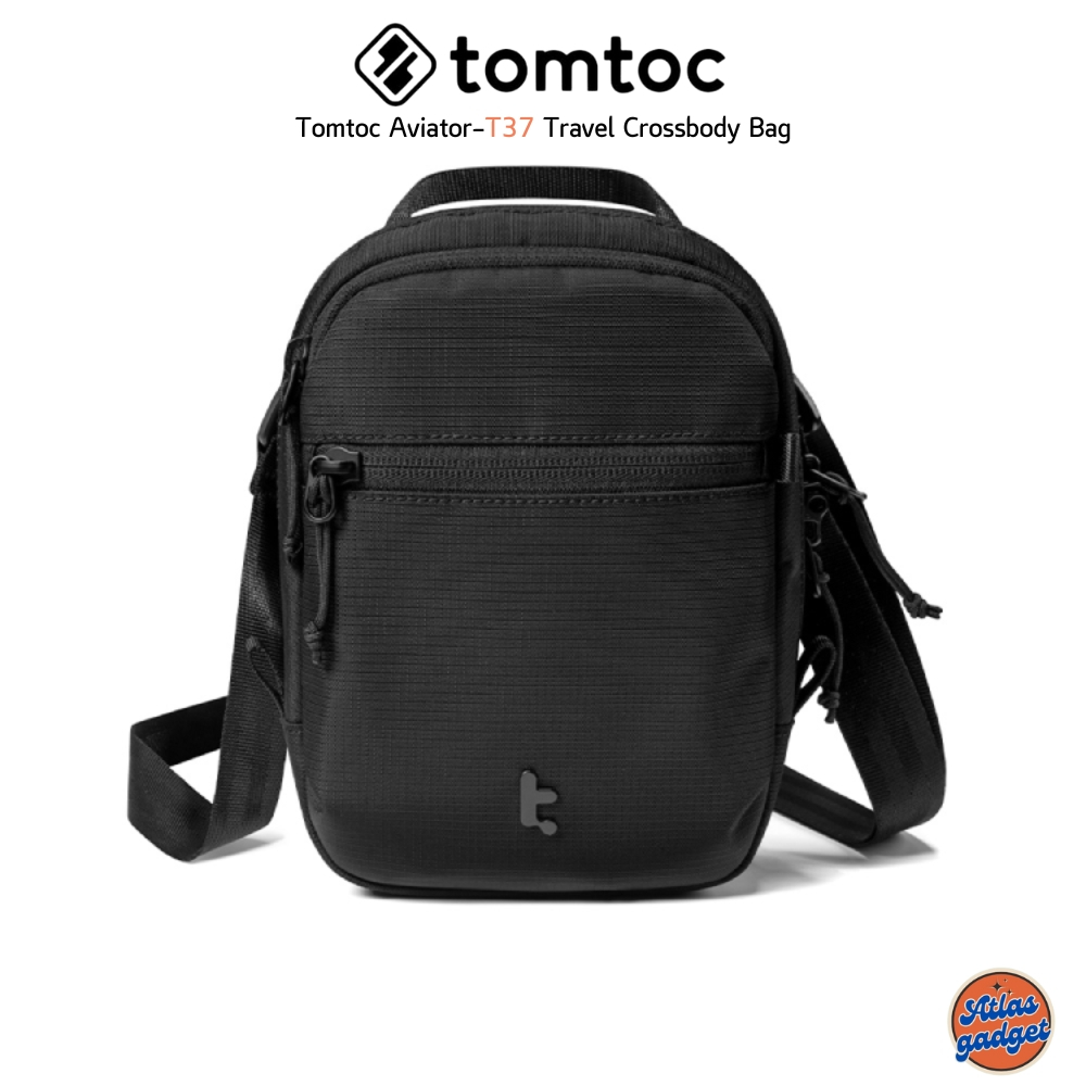 Tomtoc Aviator-T37 Travel Crossbody Bag กระเป๋าสะพายข้าง พร้อมเทคโนโลยี RFID Blocking - Black