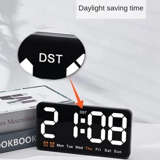 ✔[🇹🇭พร้อมส่ง🎁]นาฬิกาดิจิทัลอิเล็กทรอนิกส์ LED แสดงวันที่ อุณหภูมิ บ้าน อเนกประสงค์ DST แบบติดผนัง 6638