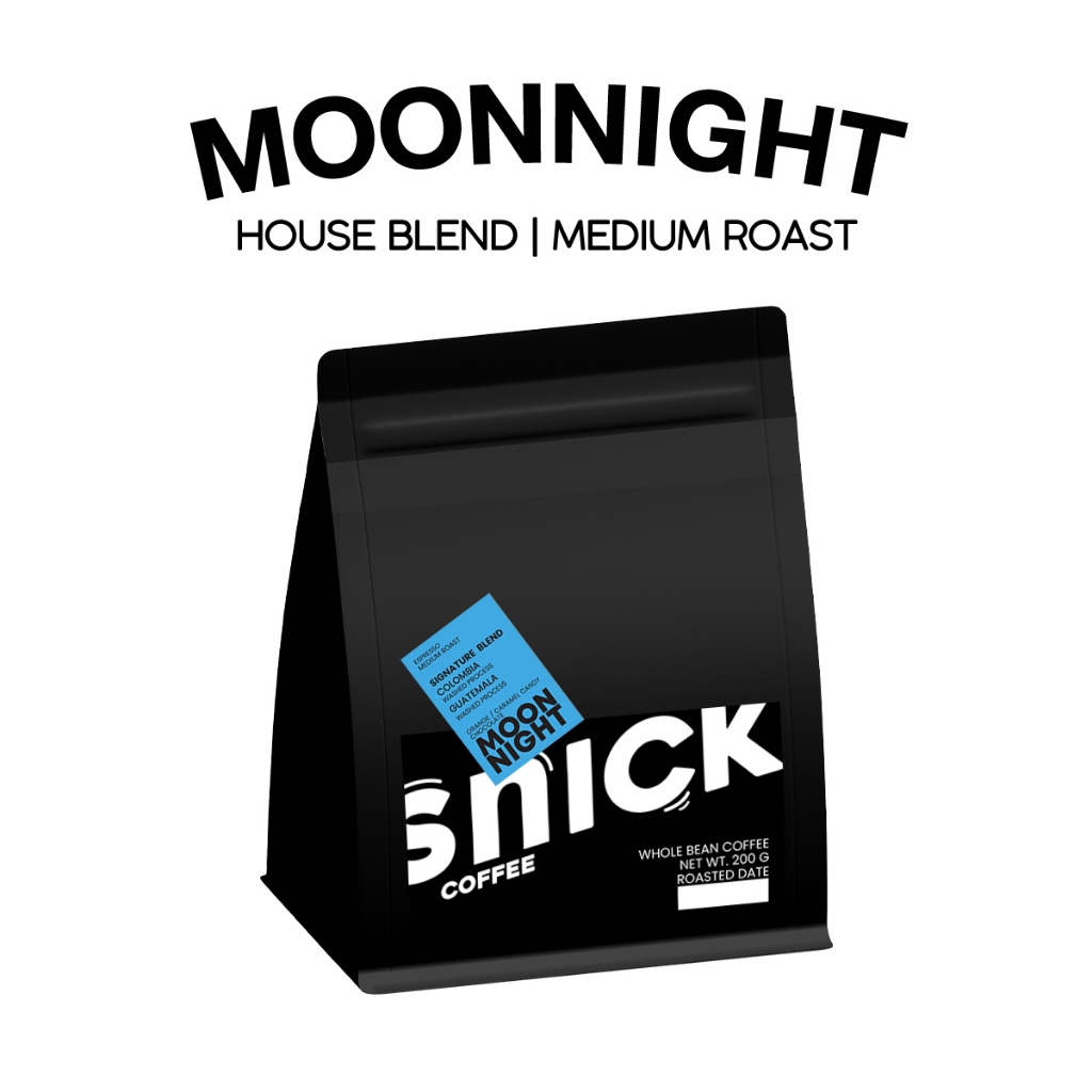Snick Coffee เมล็ดกาแฟคั่วกลาง Moonnight