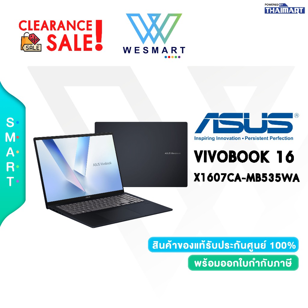 (Clearance) ASUS NOTEBOOK VIVOBOOK 16 X1607CA-MB535WA : Demo สินค้าตัวโชว์/ประกันศูนย์ ASUS 2Year On