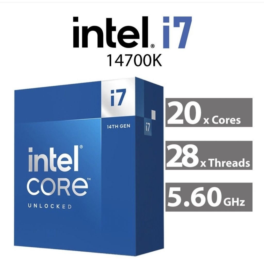 CPU i7 14700k (ของใหม่) ประกัน 2029
