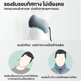 หมอนรองคอเดินทาง รูปตัว U รองรับต้นคอ ลดเมื่อยคอ พกพาสะดวก สำหรับรถยนต์ เครื่องบิน และท่องเที่ยว