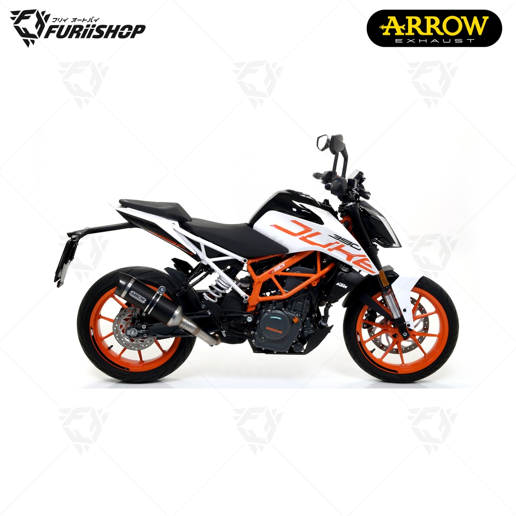ท่อสูตร/ท่อแต่ง/ท่อไอเสีย Arrow Dark Carbon Slip on : for KTM Duke 390/RC 390 17-19