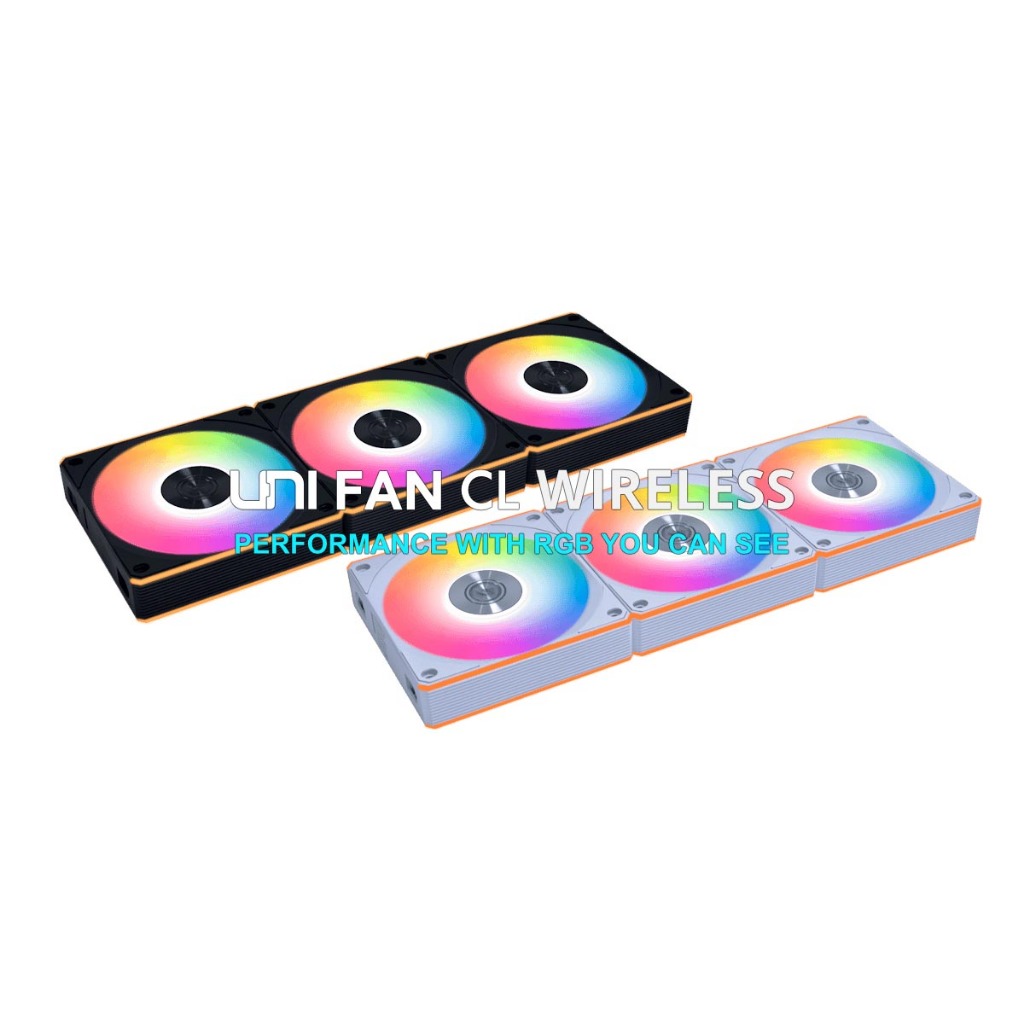 FAN (พัดลมเคส) LIAN LI UNI FAN CL WIRELESS 120MM REVERSE BLADE (BLACK / WHITE)