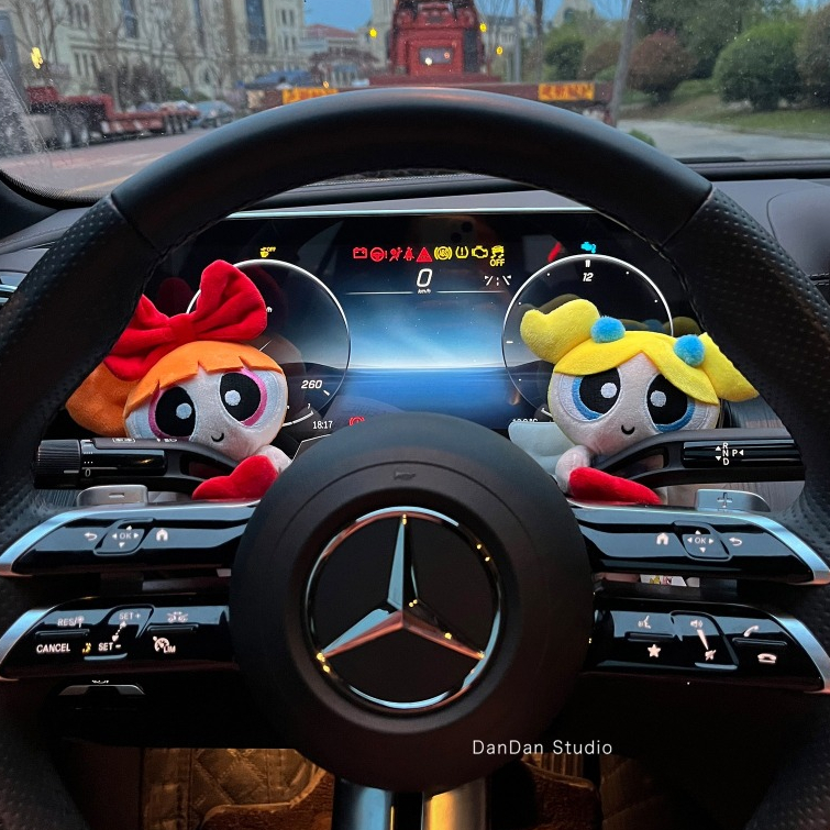 (พร้อมส่ง🛻) Powerpuff girls พาวเวอร์พัฟเกิร์ล ตุ๊กตาเกาะไฟเลี้ยว สำหรับตกแต่งที่ปัดน้ำฝน
