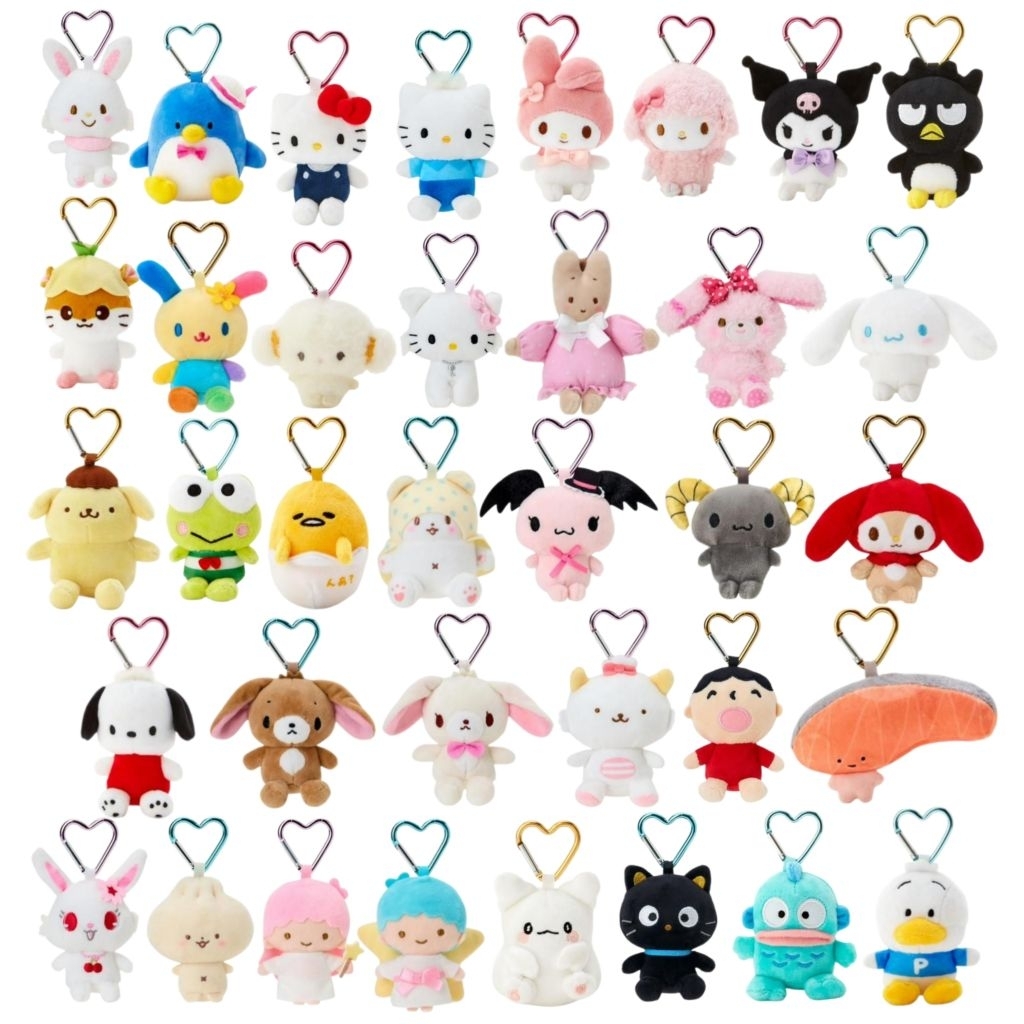 🎀พวงกุญแจตุ๊กตา Sanrio พวงกุญแจห่วงหัวใจ♡ สินค้าจากญี่ปุ่นแท้ 100%🎀