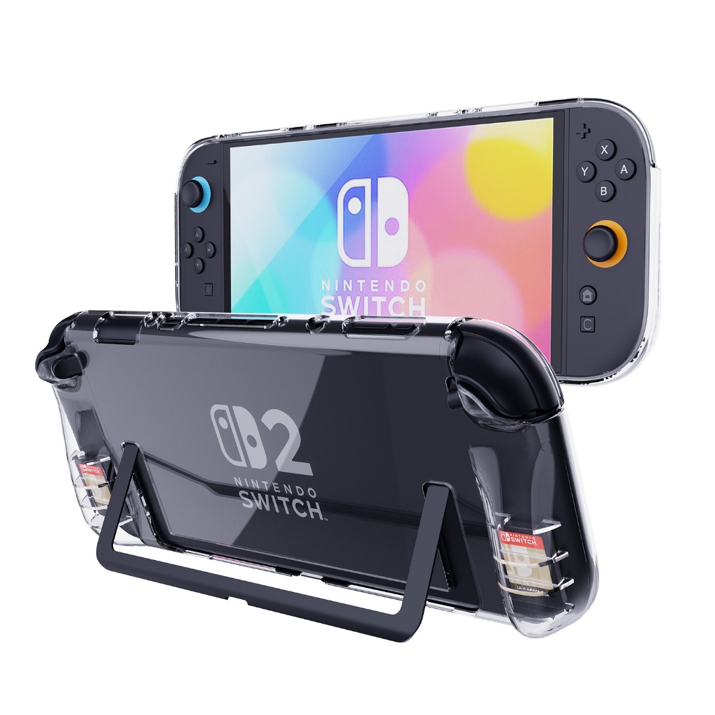 เคสป้องกันเครื่องเล่นเกมพกพา Nintendo Switch 2 พร้อม TPU ใสป้องกันการตกหล่น NS2