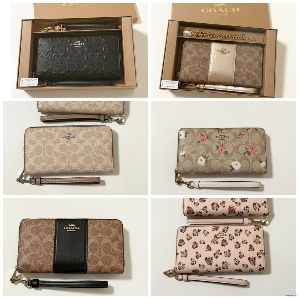 กระเป๋าสตางค์ ใบยาว LONG ZIP AROUND WALLET IN SIGNATURE CANVAS CW947 CR966 CZ607 CW778 CF464 CX148