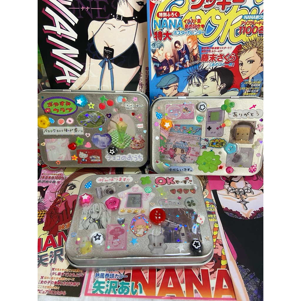 Tin box wallet กล่องเหล็กสติกเกอร์เคลือบเรซิ่น 🍒