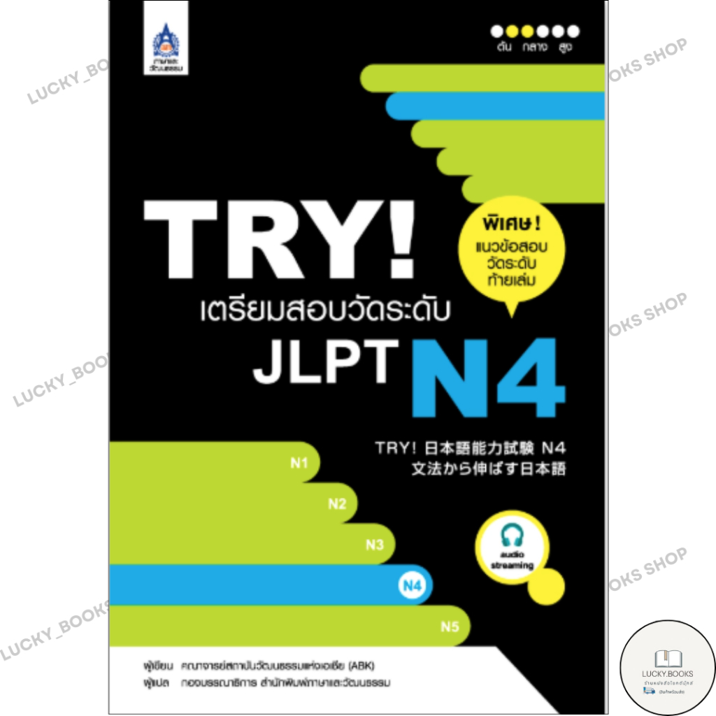 หนังสือ TRY! เตรียมสอบวัดระดับ JLPT N4+MP3 1 แผ่