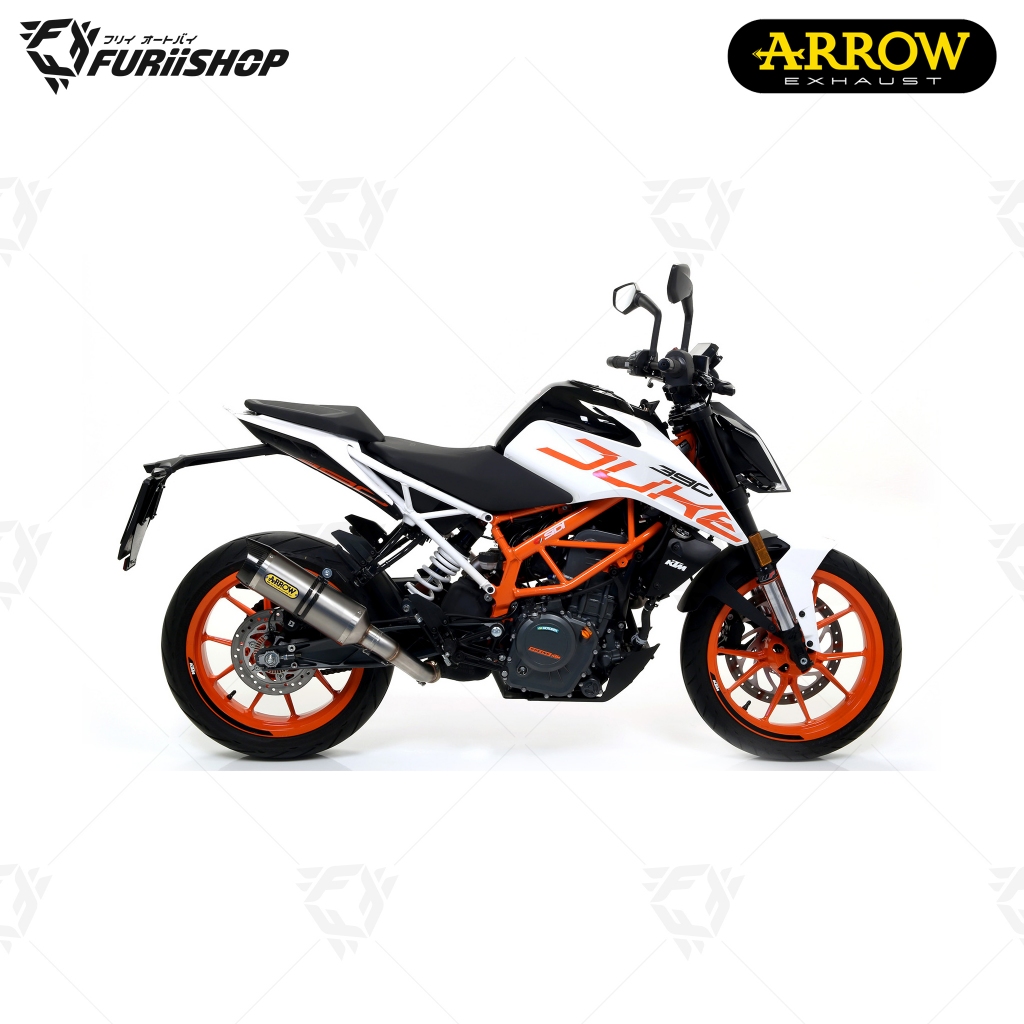 ท่อสูตร/ท่อแต่ง/ท่อไอเสีย Arrow Titanium-Carbon Slip on : for KTM Duke 390/RC 390 17-19
