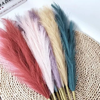 12pcs 56 ซม. ประดิษฐ์ Pampas Grass Nordic ปลอม Reed หญ้าพืชงานแต่งงานตกแต่งบ้านของขวัญวันสตรี