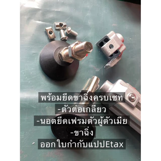 รวมแวทเซทยึดเฟรมสำเร็จรูปรวมขาฉิ่งนอตแล้ว ไม่ต้องตาฟ ชุดขา อลูมิเนียมโปรไฟล์ Adjuster fitting Set Aluminum Profile frame