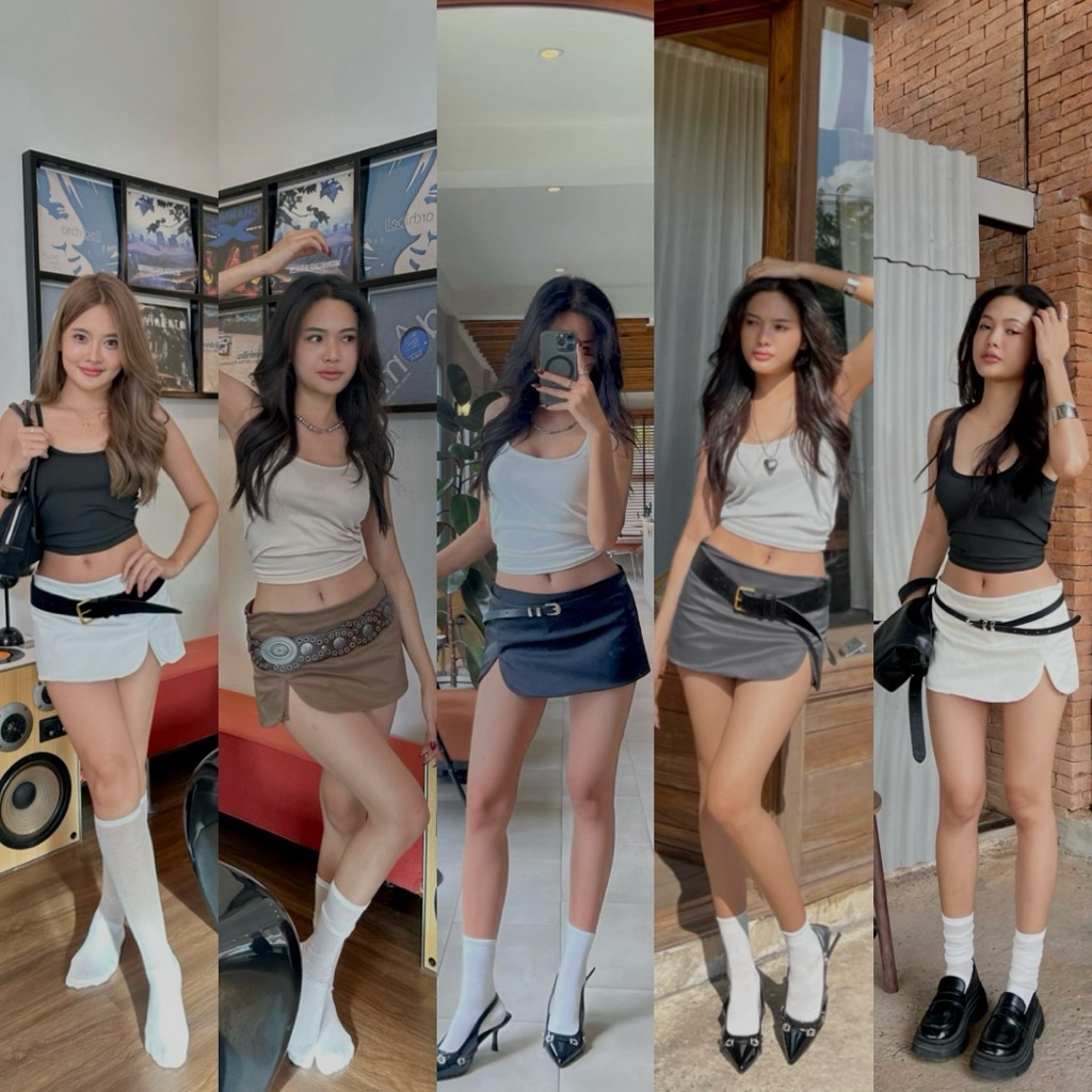 kylie skirt กระโปรงเอวต่ำผ่าหน้า