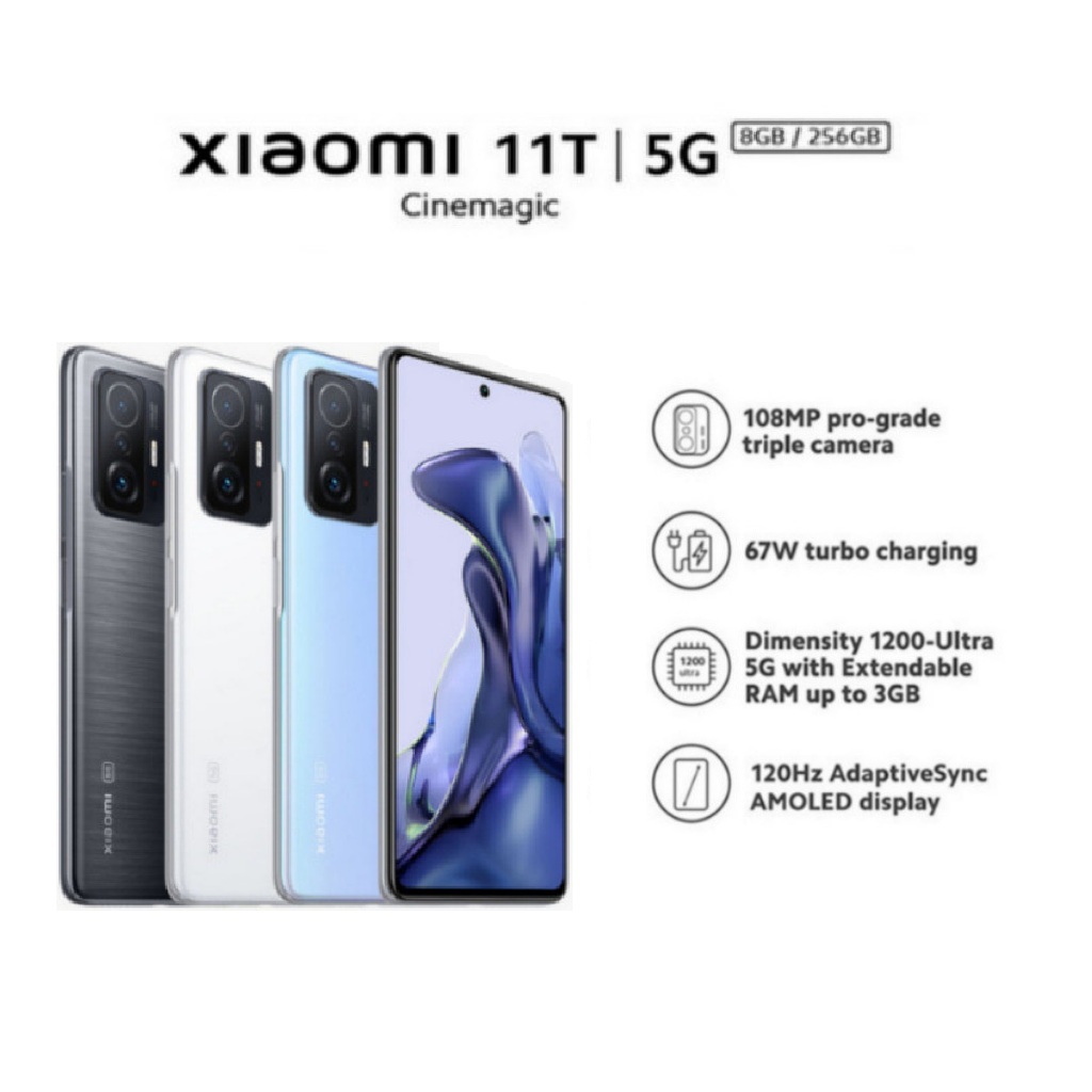 Xiaomi 11T 5G 8GB/256GB "Gray" มือ1 ประกันศูนย์ ยังไม่แกะซีล ยังไม่แอค