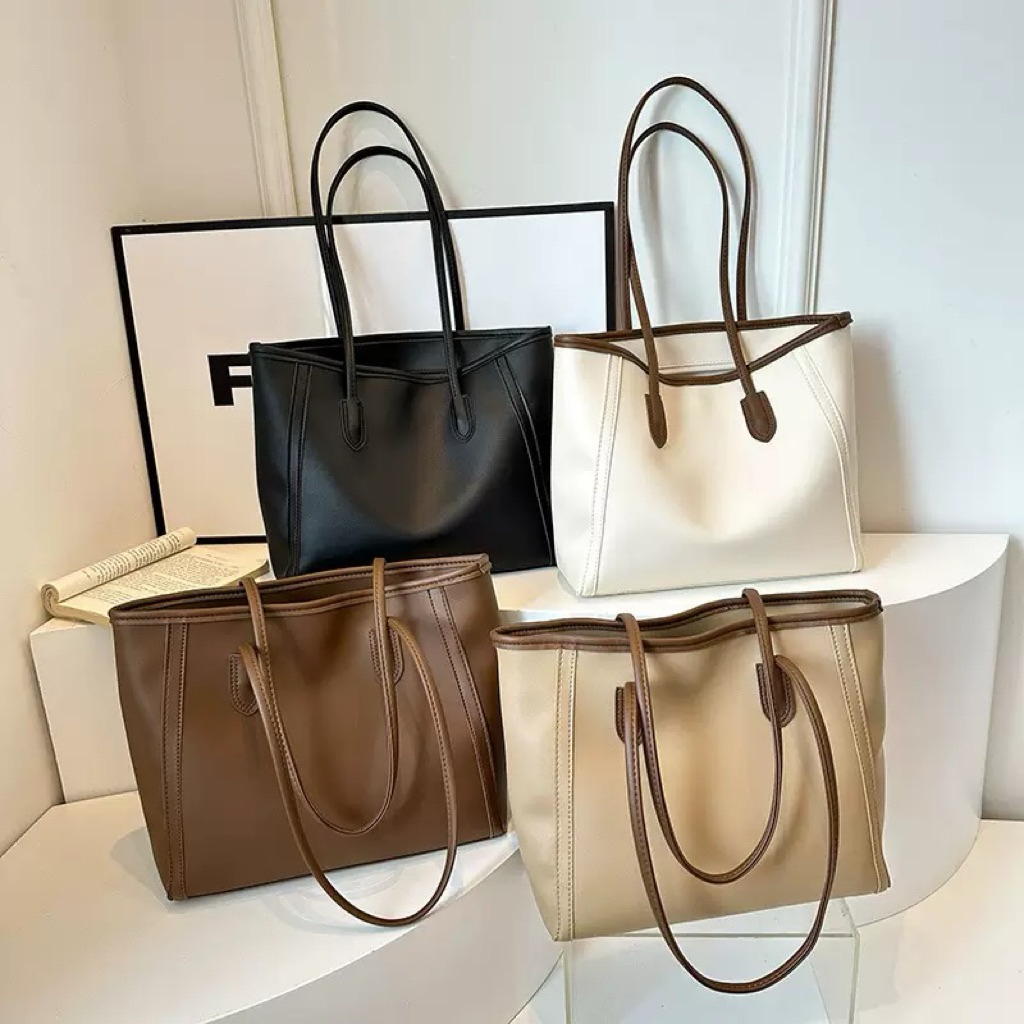 (AS11) กระเป๋าสะพายไหล่ หนังPU  สีเรียบ มีให้เลือก 4สี แฟชั่น สไตล์เกาหลี สำหรับคุณผู้หญิง พร้อมส่งในไทย