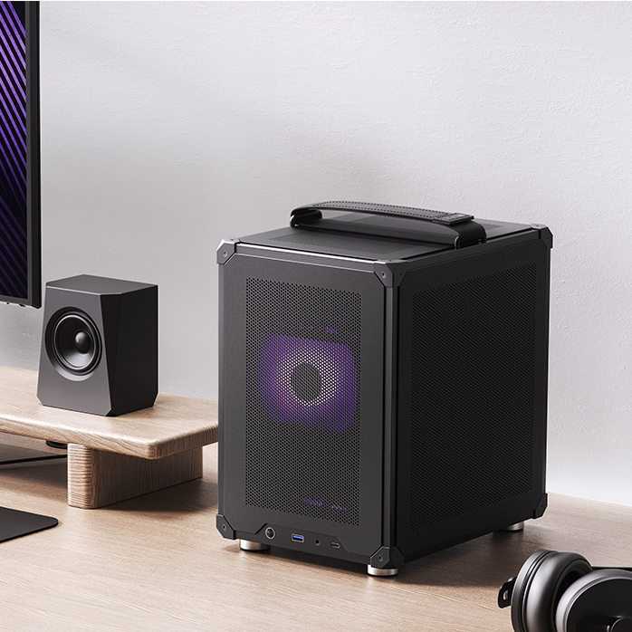 ส่งทันที+โค้ดลด เคส C6 Handle mATX สีดำ แถมหูหิ้วได้ เล็กจิ๋ว Jonsbo Black MicroATX Case Media Z Com